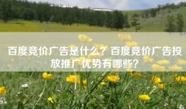 百度竞价广告是什么？百度竞价广告投放推广优势有哪些？