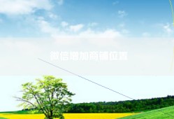 微信增加商铺位置