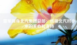 雷军现身北汽集团总部：感谢北汽对小米的关心和支持