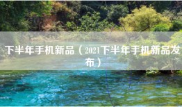 下半年手机新品（2021下半年手机新品发布）