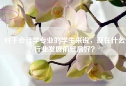 对于会计学专业的学生来说，现在什么行业发展前景最好？