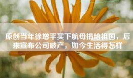 原创当年徐增平买下航母捐给祖国，后来宣布公司破产，如今生活得怎样