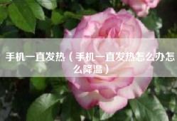 手机一直发热（手机一直发热怎么办怎么降温）