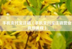 手机支付宝注销（手机支付宝注销营业执照流程）