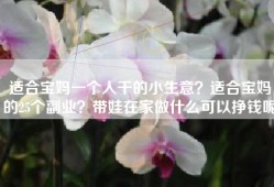 适合宝妈一个人干的小生意？适合宝妈的25个副业？带娃在家做什么可以挣钱呢