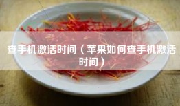查手机激活时间（苹果如何查手机激活时间）