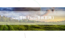 forme手机（forme手机官网）