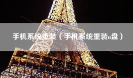 手机系统重装（手机系统重装u盘）