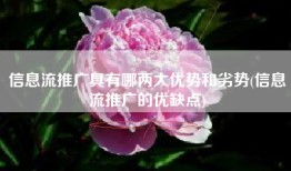 信息流推广具有哪两大优势和劣势(信息流推广的优缺点)