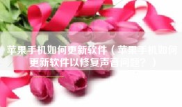 苹果手机如何更新软件（苹果手机如何更新软件以修复声音问题？）