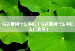 俄罗斯用什么手机（俄罗斯用什么手机支付软件）