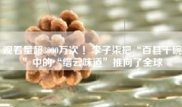 观看量超3000万次 ！李子柒把“百县千碗”中的“缙云味道”推向了全球