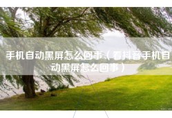 手机自动黑屏怎么回事（看抖音手机自动黑屏怎么回事）