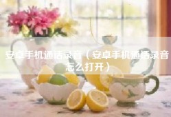 安卓手机通话录音（安卓手机通话录音怎么打开）
