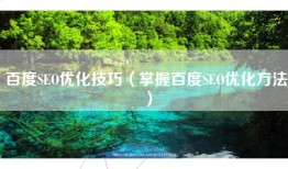 百度SEO优化技巧（掌握百度SEO优化方法）