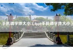 手机调字体大小（0pp0手机调字体大小）