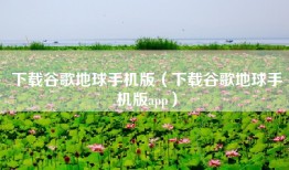 下载谷歌地球手机版（下载谷歌地球手机版app）