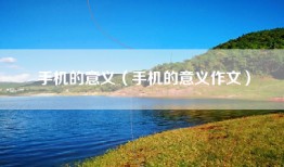 手机的意义（手机的意义作文）