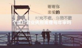 个体户营业执照需要每年审吗