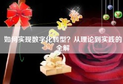 如何实现数字化转型？从理论到实践的全解