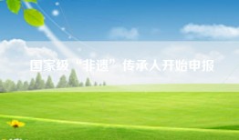 国家级“非遗”传承人开始申报