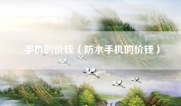 手机的价钱（防水手机的价钱）