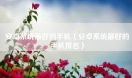 安卓系统最好的手机（安卓系统最好的手机排名）