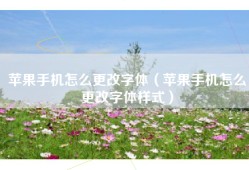 苹果手机怎么更改字体（苹果手机怎么更改字体样式）