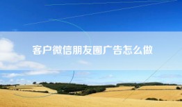 客户微信朋友圈广告怎么做