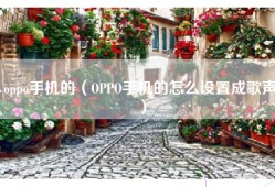 oppo手机的（OPPO手机的怎么设置成歌声）