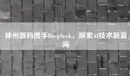 神州数码携手DeepSeek，探索AI技术新蓝海