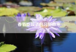 春节吃饺子的习俗由来