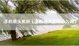手机镜头焦距（手机镜头焦距怎么调）