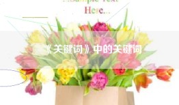 《关键词》中的关键词