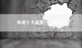 未来十大前景行业是哪些