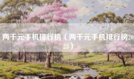 两千元手机排行榜（两千元手机排行榜2023）