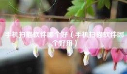 手机扫描软件哪个好（手机扫描软件哪个好用）