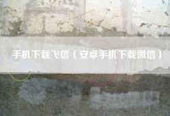 手机下载飞信（安卓手机下载微信）