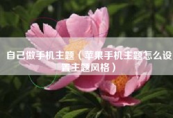 自己做手机主题（苹果手机主题怎么设置主题风格）