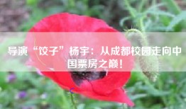 导演“饺子”杨宇：从成都校园走向中国票房之巅！