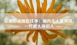 京圈影视崛起往事：圈内无人莫演戏，一代新人换旧人