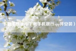 下载手机上（下载手机银行app并安装）