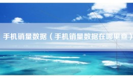 手机销量数据（手机销量数据在哪里查）