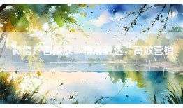 微信广告投放：精准触达，高效营销