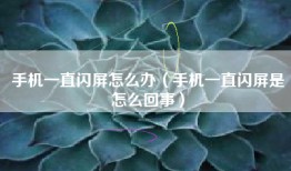 手机一直闪屏怎么办（手机一直闪屏是怎么回事）