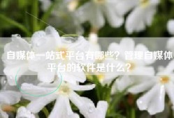 自媒体一站式平台有哪些？管理自媒体平台的软件是什么？