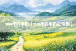 2018年的手机（2018年的手机处理器）