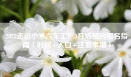 2025走进小米汽车工厂3月场预约报名指南（时间+入口+注意事项）