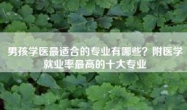 男孩学医最适合的专业有哪些？附医学就业率最高的十大专业