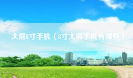 大屏8寸手机(8寸大屏手机有哪些)